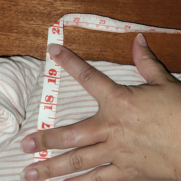 Democracy Pink Cream Striped Off The Shoulder Top - Picture 8 of 9